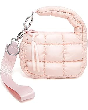 Mini Quilted Wristlet Bag for Women, Puffer Handbags,Evening Bags,Charm Lipstick Bag,Cute bag Cha... | Amazon (US)