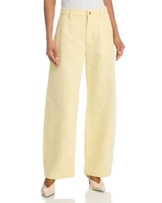 FRAME The Bow Cargo High Rise Barrel Jeans in Lemon | Bloomingdale's Women | Bloomingdale's (US)