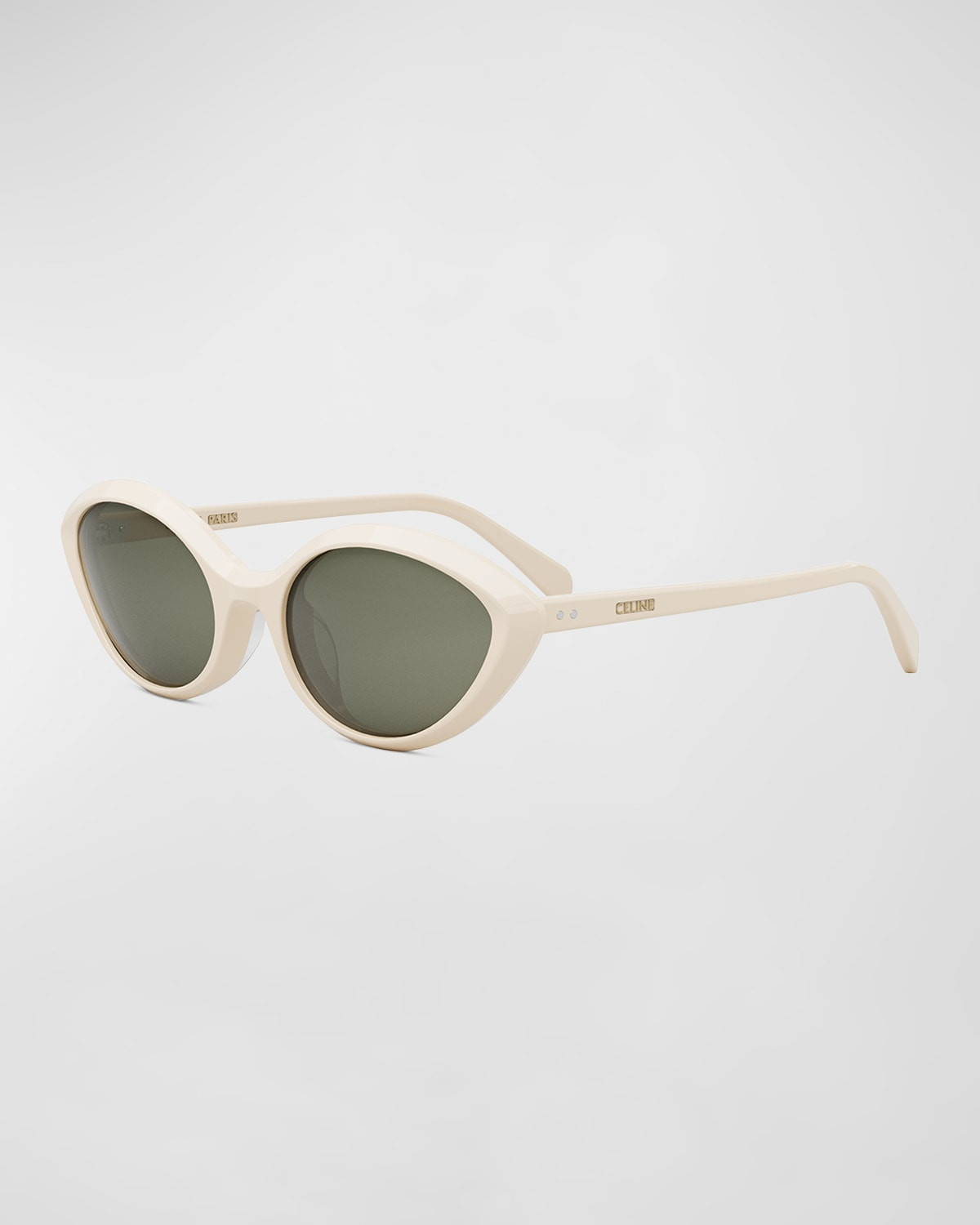Triomphe Thin Acetate Cat-Eye Sunglasses | Neiman Marcus