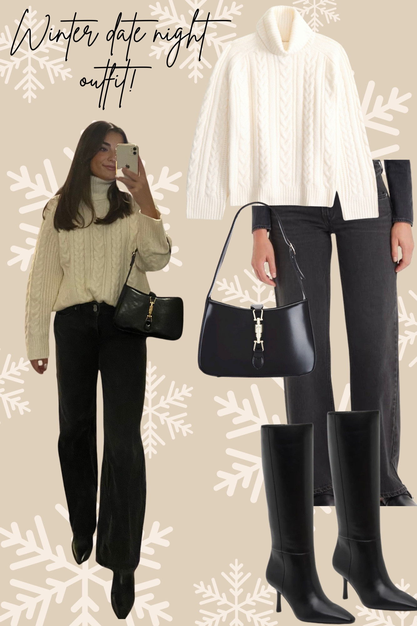 Winter date night/going out to dinner outfit! Sweater is so cozy & soft! Tagging all products below & the bag in other colors too!  

#LTKSeasonal #LTKBeauty #LTKStyleTip