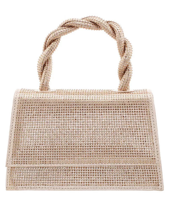 Nina Twisted Handle Crystal Satchel - Macy's | Macy's
