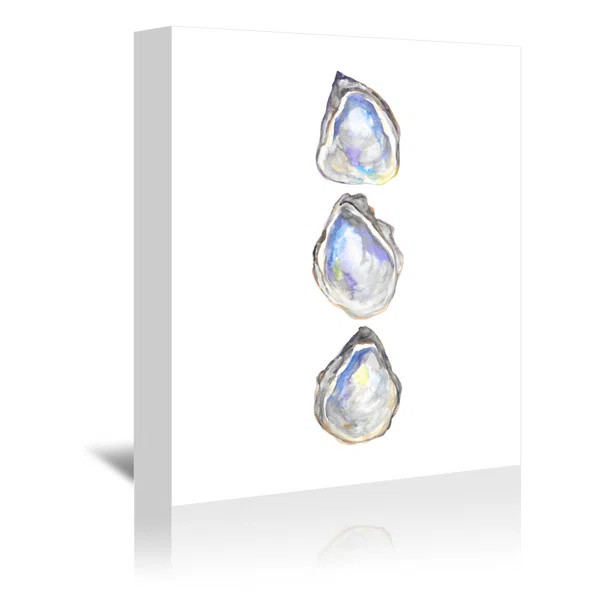 'Gulf Oyster Tri' Watercolor Painting Print | Wayfair North America