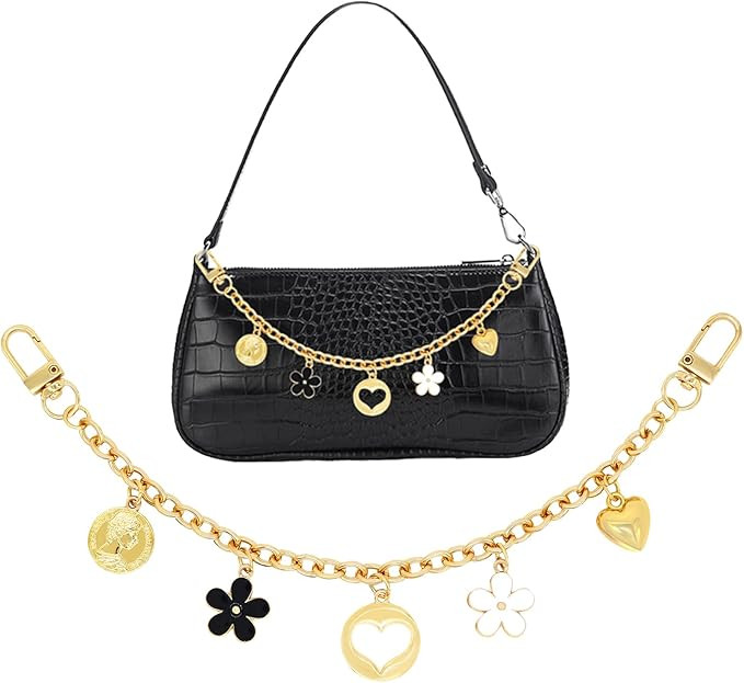 Bag Charm Handbag Chains Decoration for Women, Sparkling Pendant Accessories for Purse Designer S... | Amazon (US)
