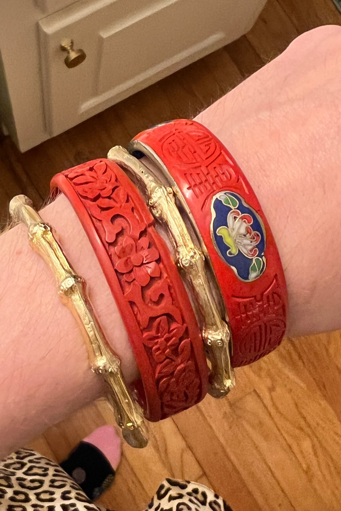I love mixing old and new in home decor and in fashion. The red bracelets were my grandmothers, but to update the wrist stack for today, I added gold bamboo bangles. They are part of the ready to ship from Susan Shaw and today is the last day to order to get by Christmas! Linking a few other ready to ship and don’t forget the gifts with purchase too! 

#LTKHoliday #LTKGiftGuide #LTKSeasonal