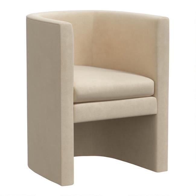 Velvet Brady Upholstered Tub Dining Chair | World Market