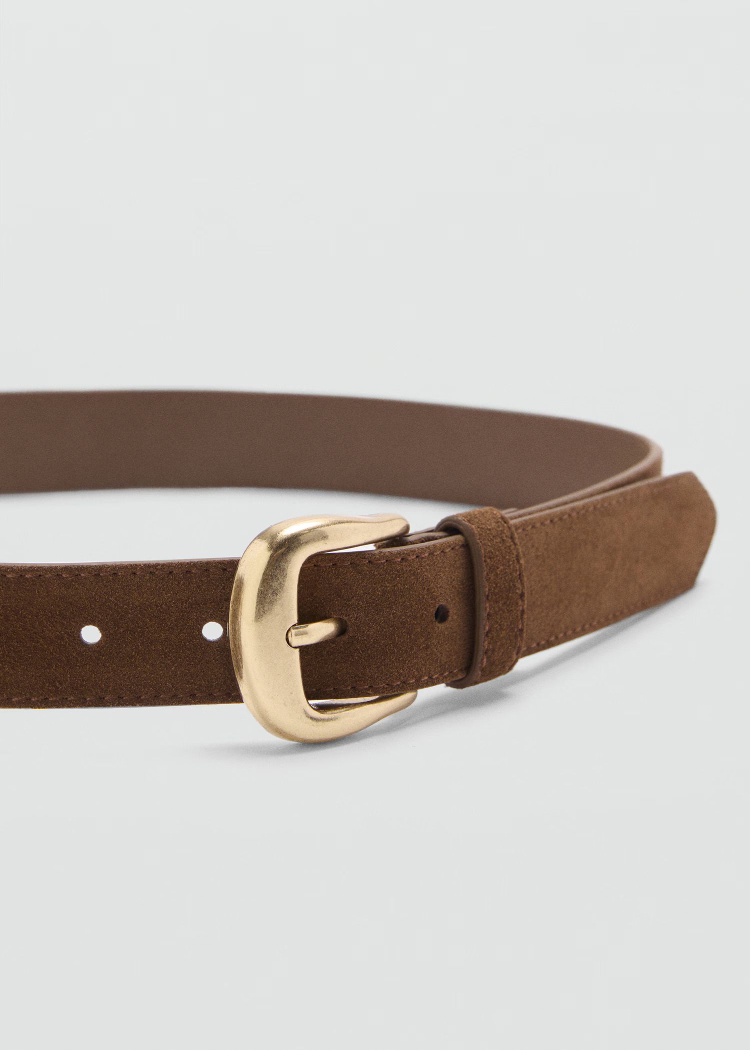 Buckle leather belt | MANGO (UK)