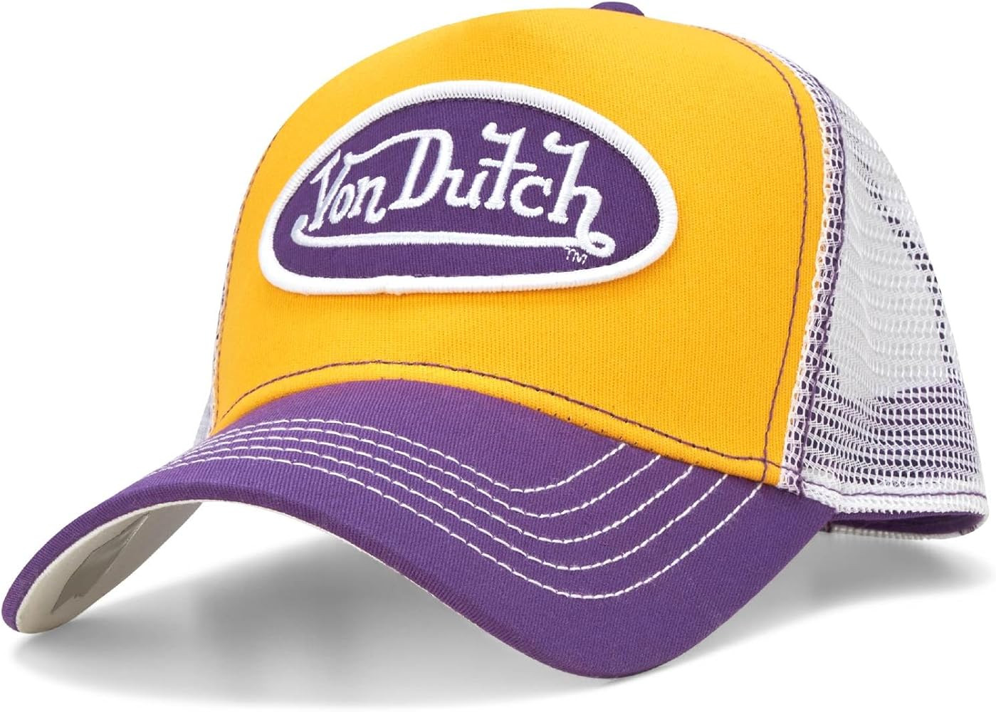Von Dutch Unisex Trucker Hat - Curved Bill Mesh Back Retro Classic Adjustable Snapback Baseball C... | Amazon (US)