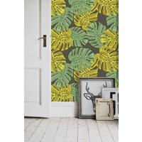 Monstera Leaf Wallpaper Mural Removable Peel & Stick, Green Tropical Remove, Self Adhesive ""N Stick | Etsy (US)