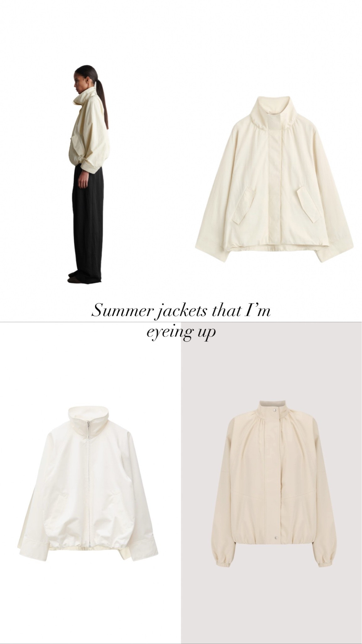 Summer jackets with a funnel
neck is my go to. 

@DISSH

#LTKsummer #LTKspring #LTKstyletip