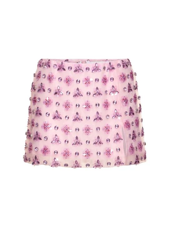 Embellished organza mini skirt | Luisaviaroma