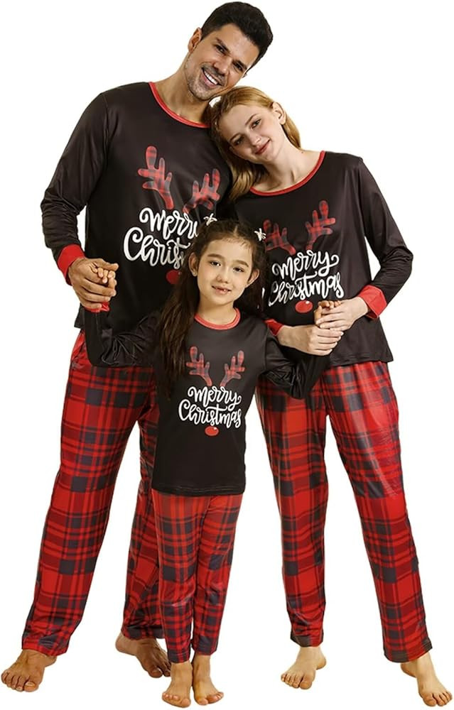 Christmas Pajamas Family or Couples Christmas Pajamas Matching Set Christmas Elf Pajamas Holiday ... | Amazon (US)