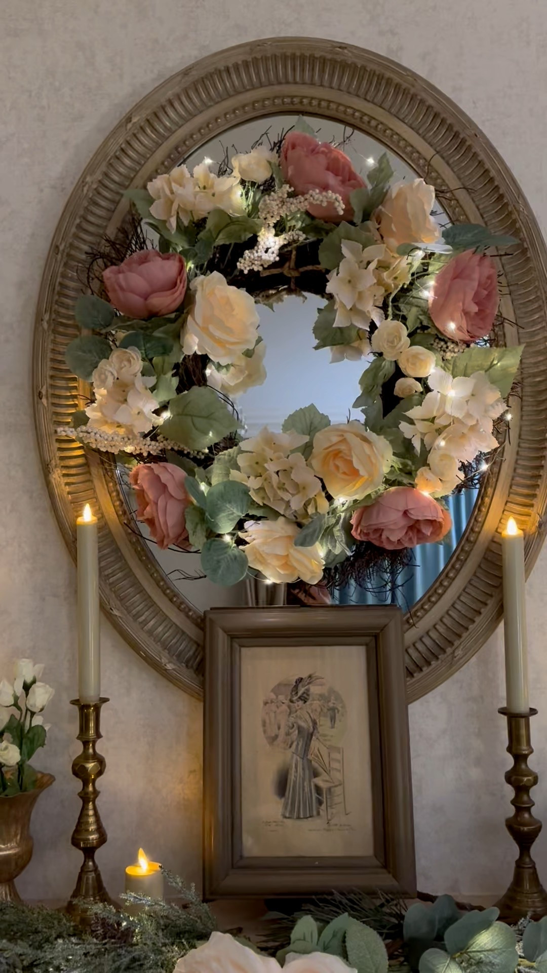 Valentine’s Day living room mantel decor, faux roses, rose wreath, heart garland 

#LTKValentine #LTKHome #LTKSeasonal