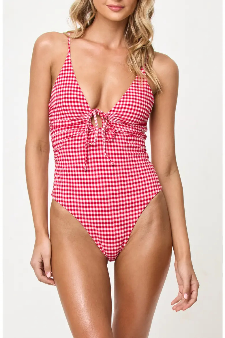 Piper Gingham Seersucker One-Piece Swimsuit (Women) | Nordstrom | Nordstrom