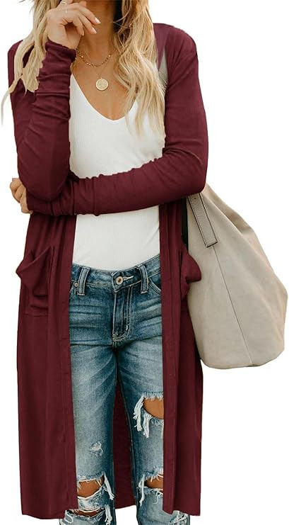 Alaster Queen Women's Hooded Long Cardigans Open Front Long Sleeve Lightweight Cardigan for Women... | Amazon (US)