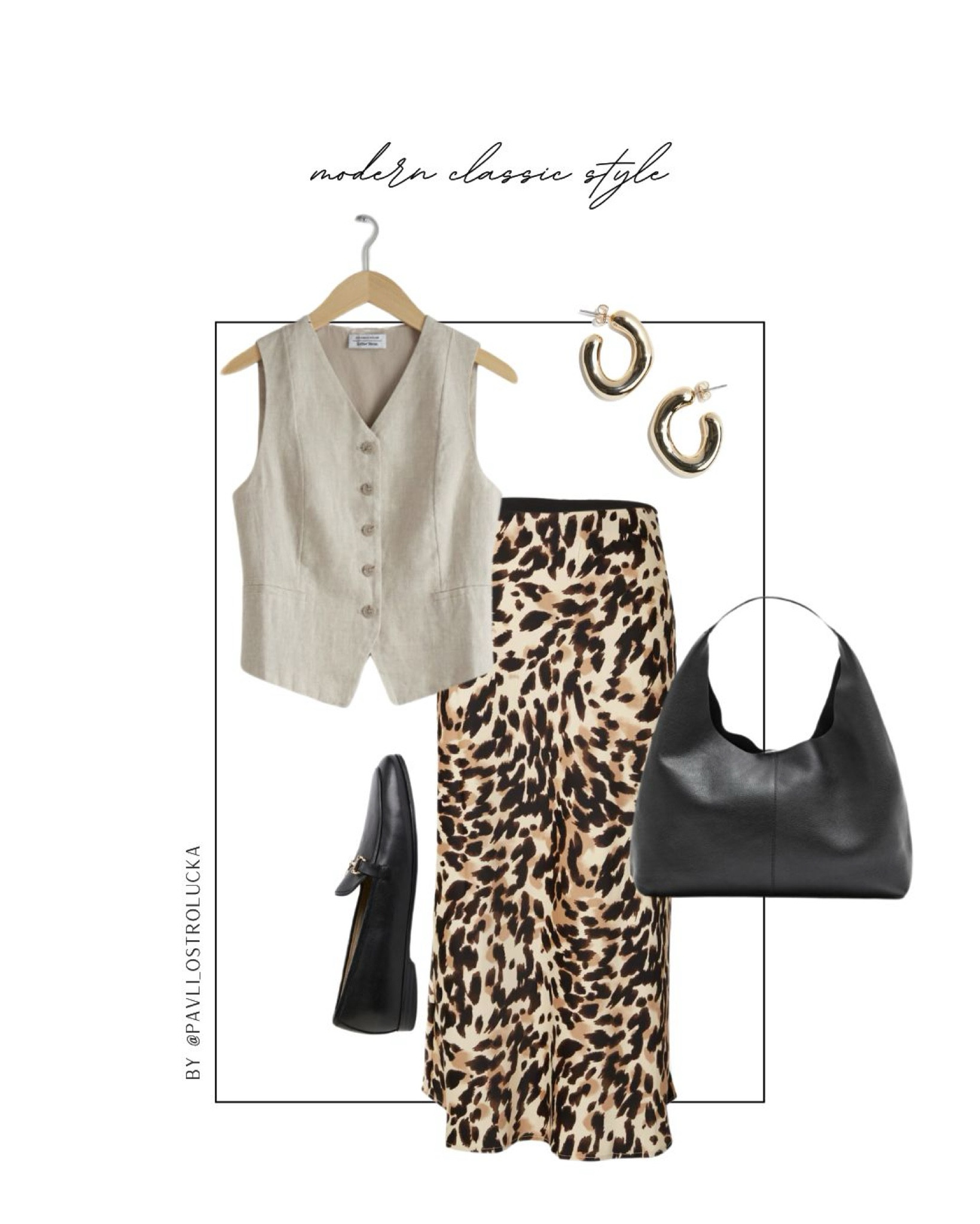 Minimal chic outfit idea >> styling Leo print maxi skirt and linen waistcoat 🤍

#LTKstyletip #LTKeurope #LTKbag