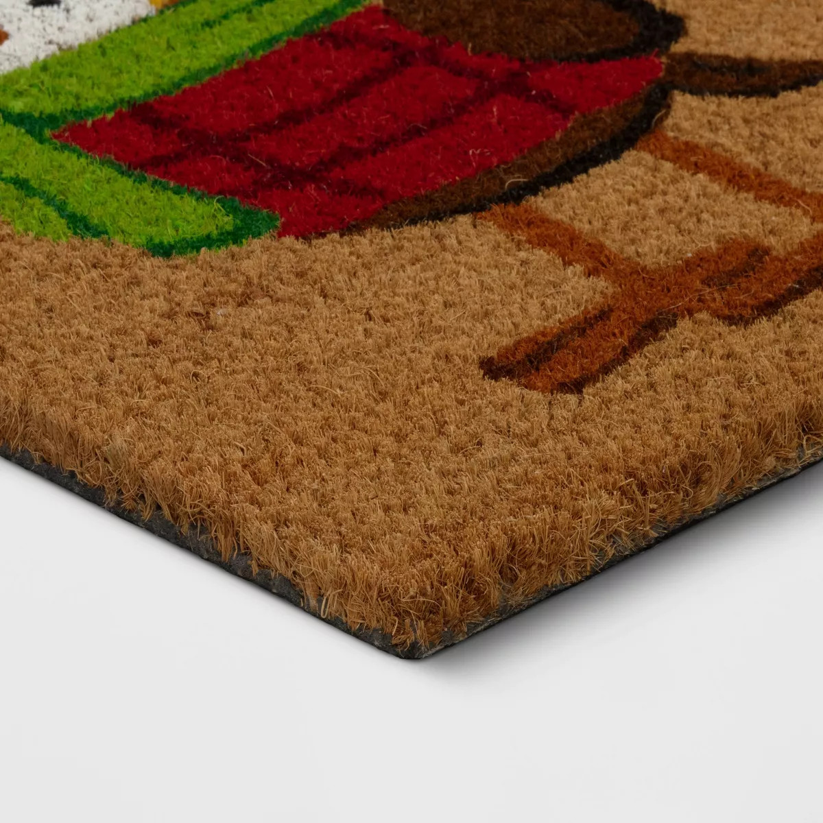 Christmas 'Warm Wishes' Coir Doormat Natural and Red - Wondershop™ | Target