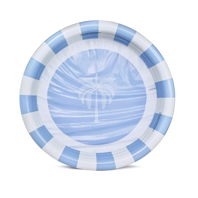 Float Life by Funboy Inflatable 3-Ring Pool, Blue Stripe - Summer Breeze, 65" Diameter, Children ... | Walmart (US)