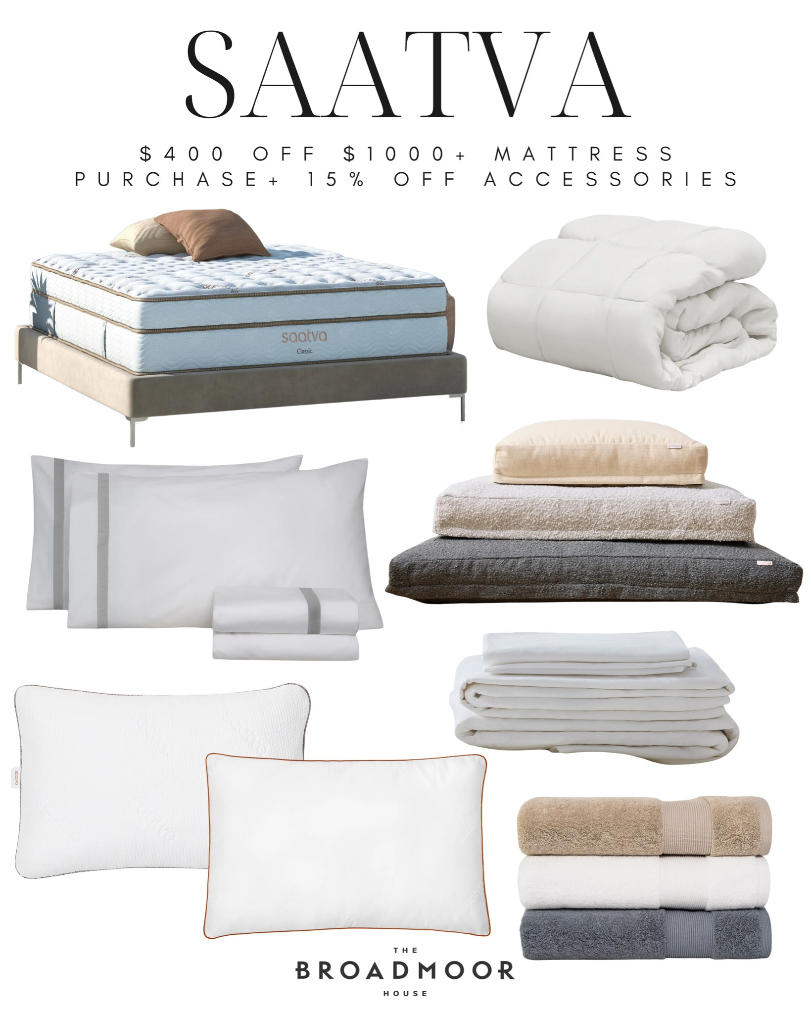 I absolutely love my new mattress from @saatva! Through my links, you can get $400 off a mattress purchase of $1000+ and 15% off accessories! #ad #saatva #saatvaltk

#LTKHome #LTKSaleAlert