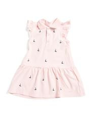 Toddler Girls Pique Embroidered Sailboat Dress | TJ Maxx