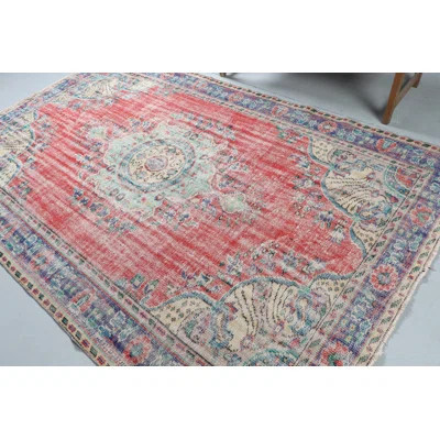 Vintage Handmade Turkish Rug - Large Distressed Antique Carpet for Area Decoration | Wayfair North America
