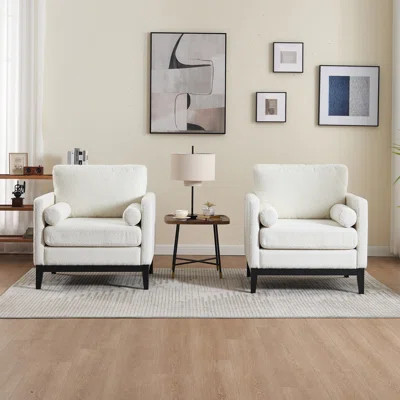 Upholstered Accent Chair With 2 Pillows(Set Of 2) | Wayfair North America