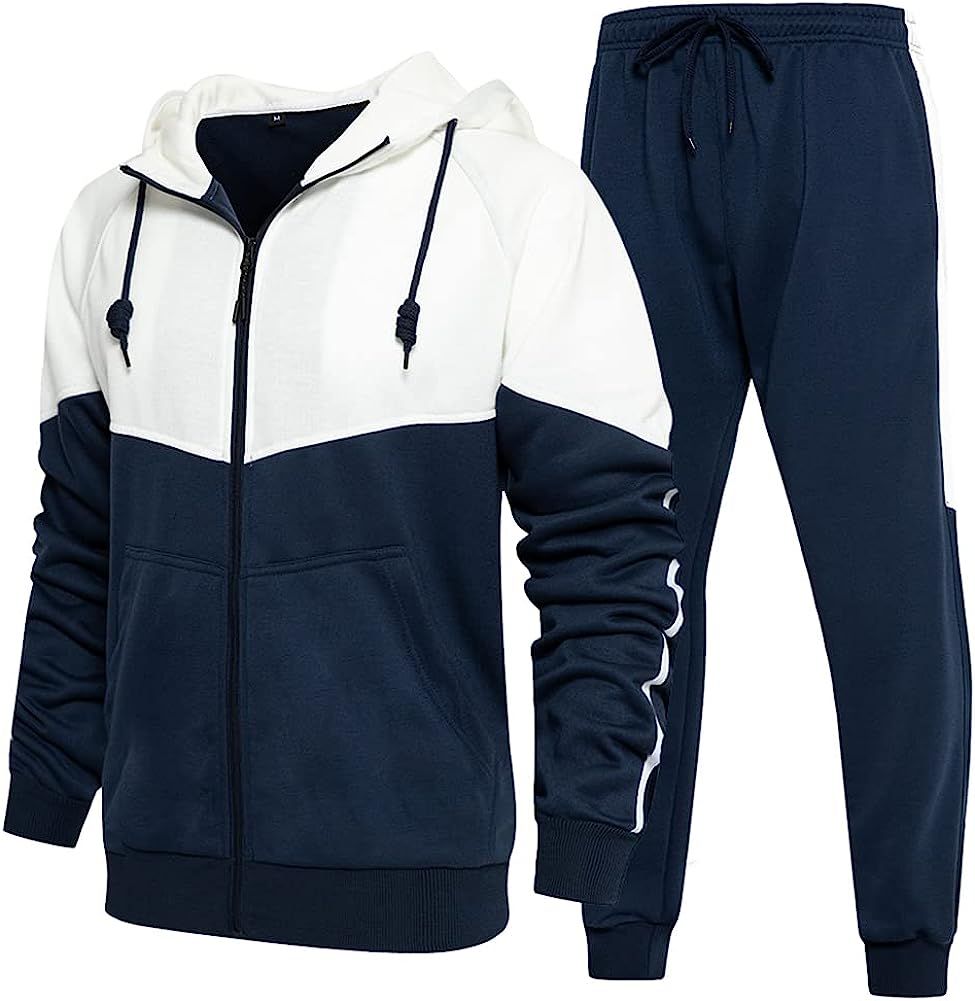 DUOFIER Men’s Tracksuit Jogging Sweat Suits 2 Piece Casual Outfit Athletic Suit Set | Amazon (US)