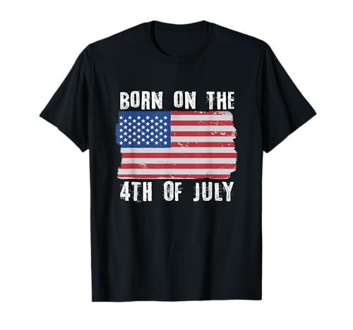 BORN ON THE 4TH OF JULY Independence Day T-Shirt | Amazon (US)