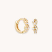 Mystic Gem Gold Huggies Earrings | Astrid & Miyu | Astrid and Miyu