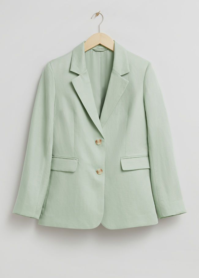 Relaxed Linen Blazer - Light Green - Blazers - & Other Stories US | & Other Stories US