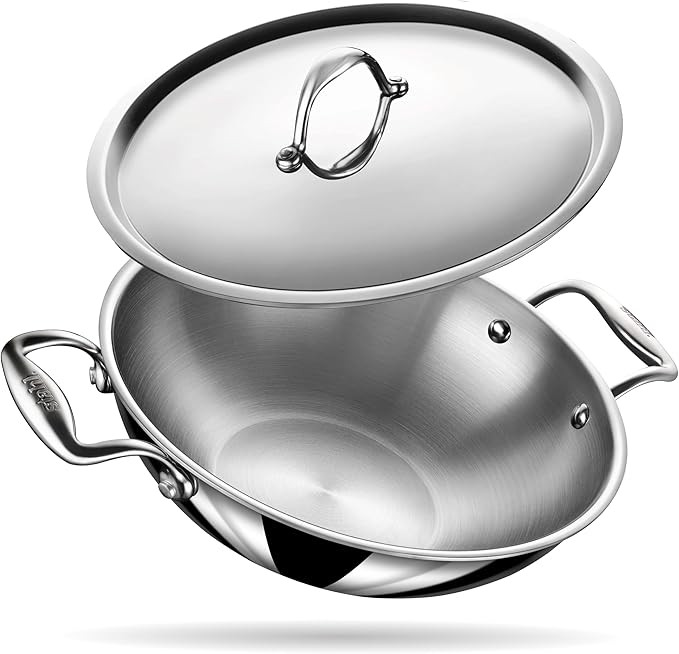 Stainless Steel Artisan Kadhai, 1-Piece, Silver (8.5) | Amazon (US)
