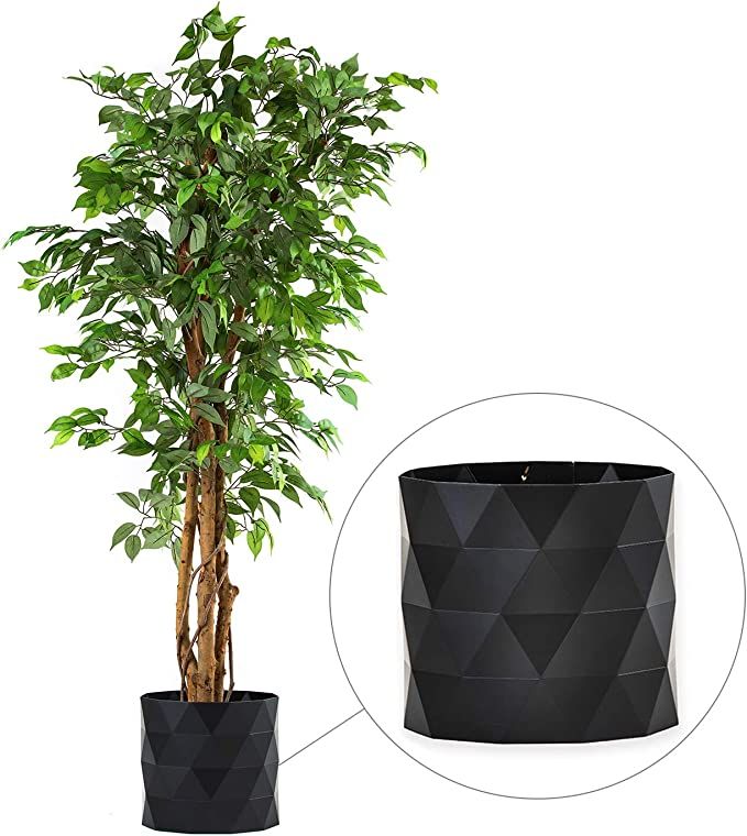 Deluxe 6 Feet Tall FICUS Silk Leaf Artificial Tree + 8" Base + 12" Plant Pot Skirt. 18 Feet of Vi... | Amazon (US)