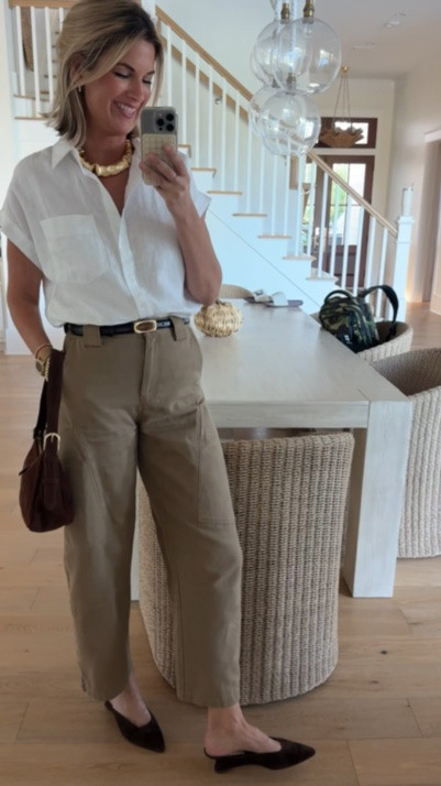 I am in small in the top and 4 long in the pants. I am 5’11”.  Transitional fall outfit.

#LTKSaleAlert #LTKTall #LTKOver40