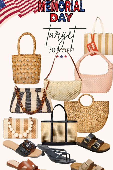 Memorial Day Sale! Target 30% OFF! #memorialdaysale #handbags #sandals #targetstyle 

#LTKStyleTip #LTKShoeCrush #LTKFindsUnder50