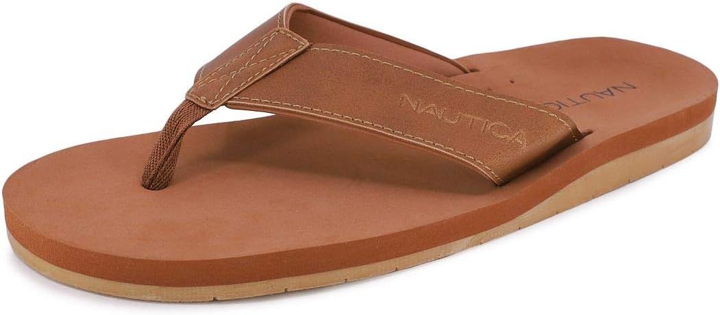 Nautica Men's Tayrona Flip Flop, Rustic Style Fabric Lined, Beach Sandal | Amazon (US)