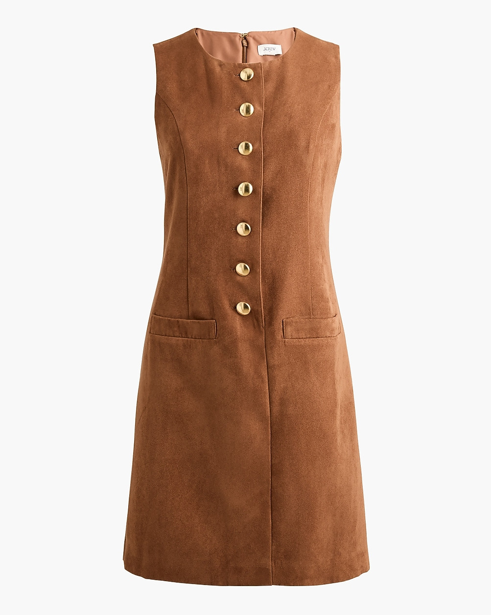 Tall sueded button-front mini dress | J.Crew Factory
