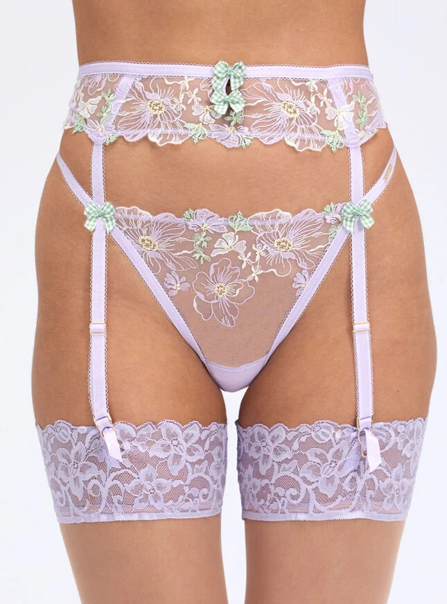 Heather Embroidered Suspender Belt | Boux Avenue | Boux Avenue (UK)