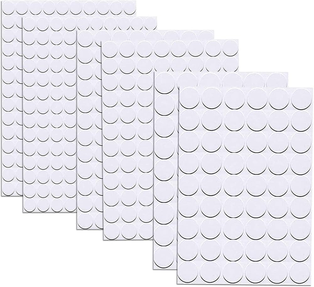 580 Pcs Self-Adhesive Screw Hole Stickers, 6-Table Self-Adhesive Screw Covers Caps Dustproof Stic... | Amazon (US)