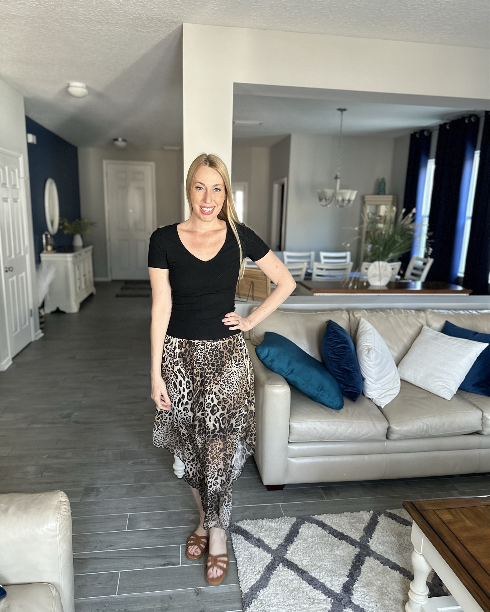 Going out leopard outfit 
🖤 i love this ribbed top. It is fitted and comes in a pack of two.  The skirt is gorgeous and I love the stretchy waistband
🖤 wearing size small, fits true to size and I am 5’10”

#LTKFindsUnder100 #LTKFindsUnder50 #LTKStyleTip