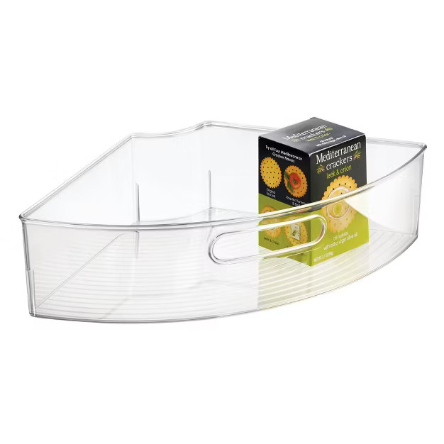 iDESIGN Linus 1/4 Wedge Lazy Susan Large Clear | Target