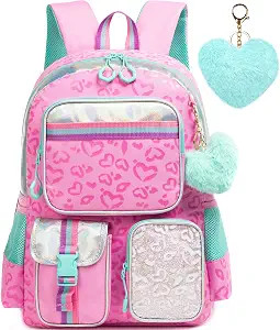 Meetbelify Pink Aesthetic Backpack for Elementary School Girls, 8-10 | Amazon (US)