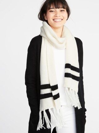 Jacquard Sweater-Knit Fringe Scarf for Women | Old Navy US