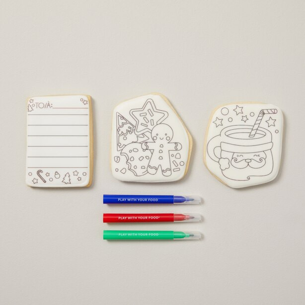 Letter to Santa - Colouring Sugar Cookie Kit with Edible Ink Markers | Indigo (CA)