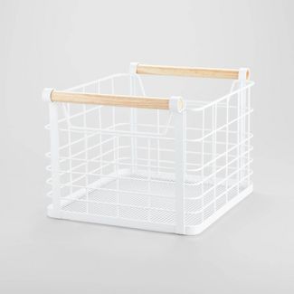Wire Natural Wood Handles Milk Crate - Brightroom™ | Target