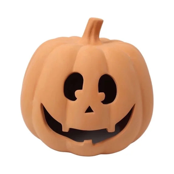 Jack-o'-Lantern Decoration, Terracotta Pumpkin Halloween Decor with Carved Smile, Fall Tabletop A... | Walmart (US)