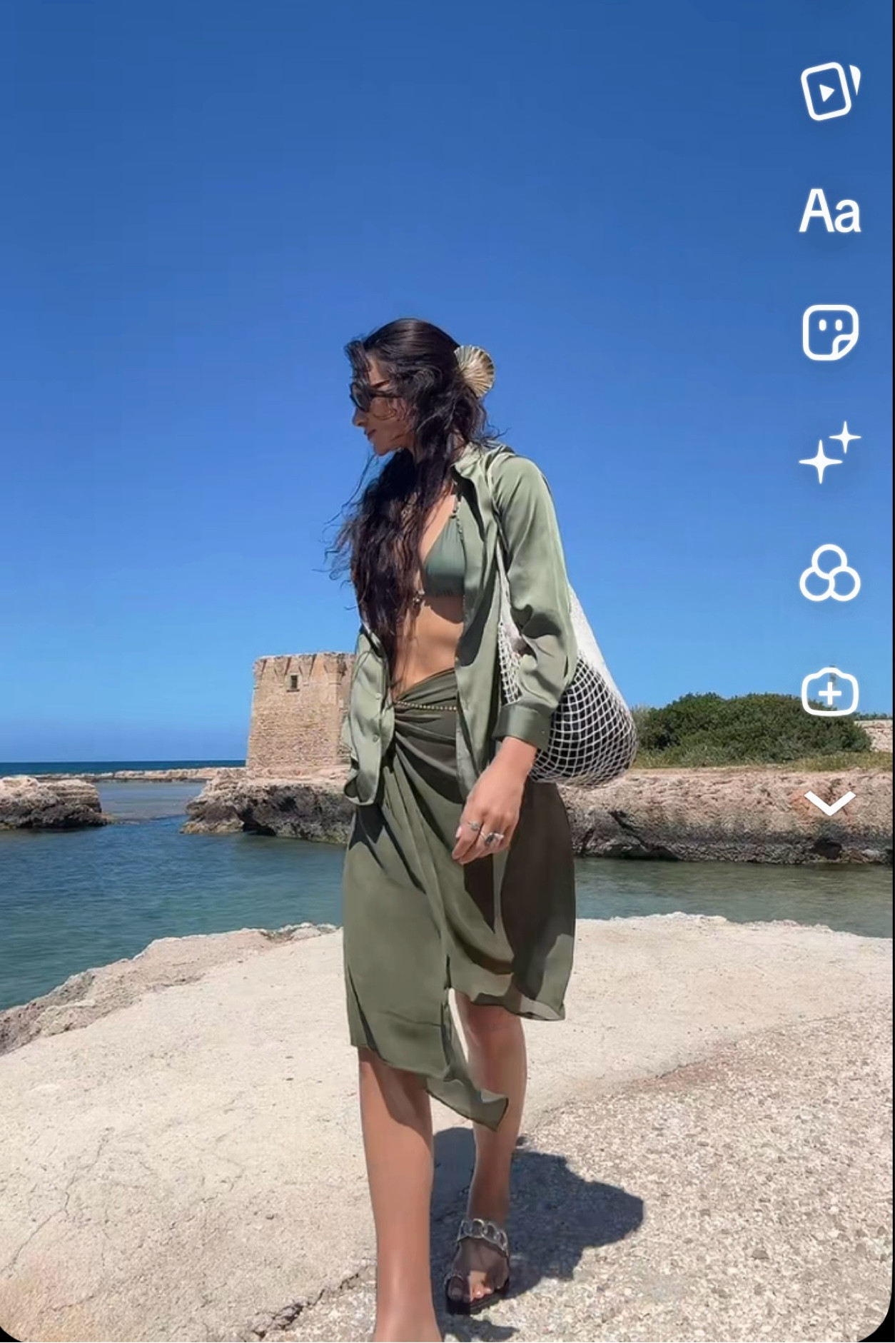 olive green beach summer outfit 🫒 #europeansummer #summeroutfit #olivegreenoutfit #greenoutfit #trendyswimsuits 

#LTKSwim #LTKStyleTip #LTKxMadewell