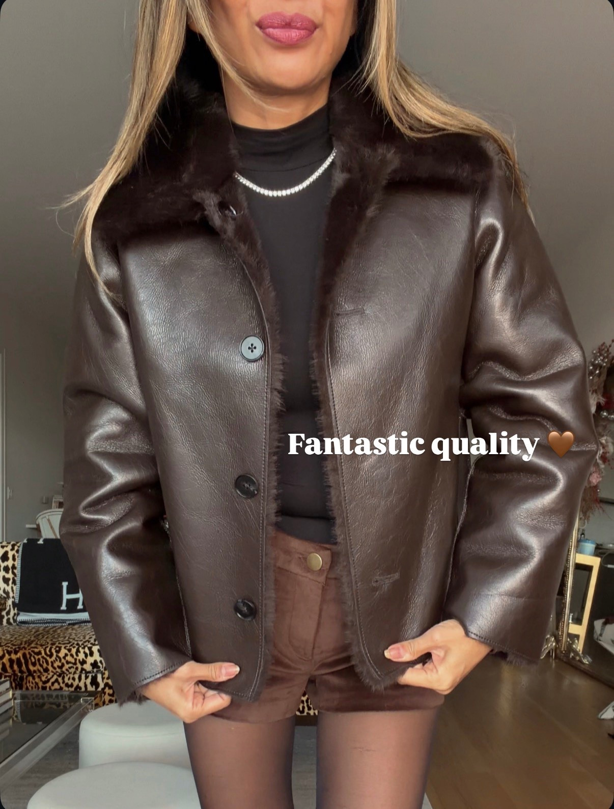 Zara faux fur leather coat, velvet mini shorts, bodysuit, nylons. Fall and holiday fit. All a size small 

#LTKHoliday #LTKStyleTip