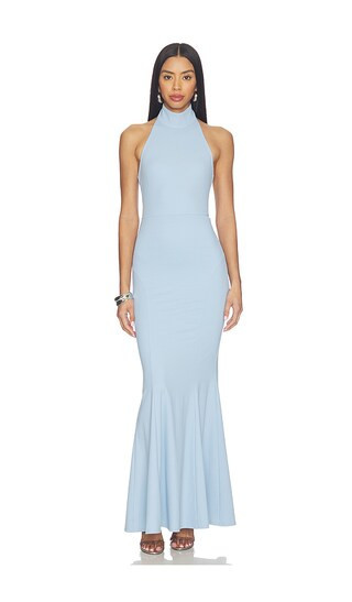 superdown Jacinta Fishtail Gown in Baby Blue. - size XXS | Revolve Clothing (Global)
