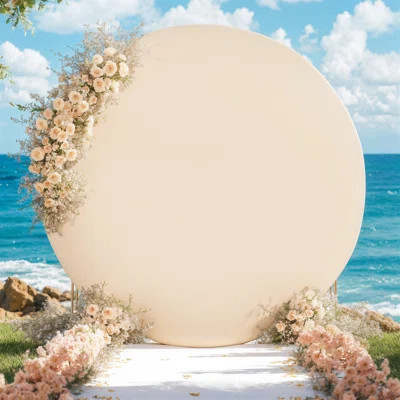 7.2ft Round Backdrop Cover Photo Background For Party Wedding | Wayfair North America