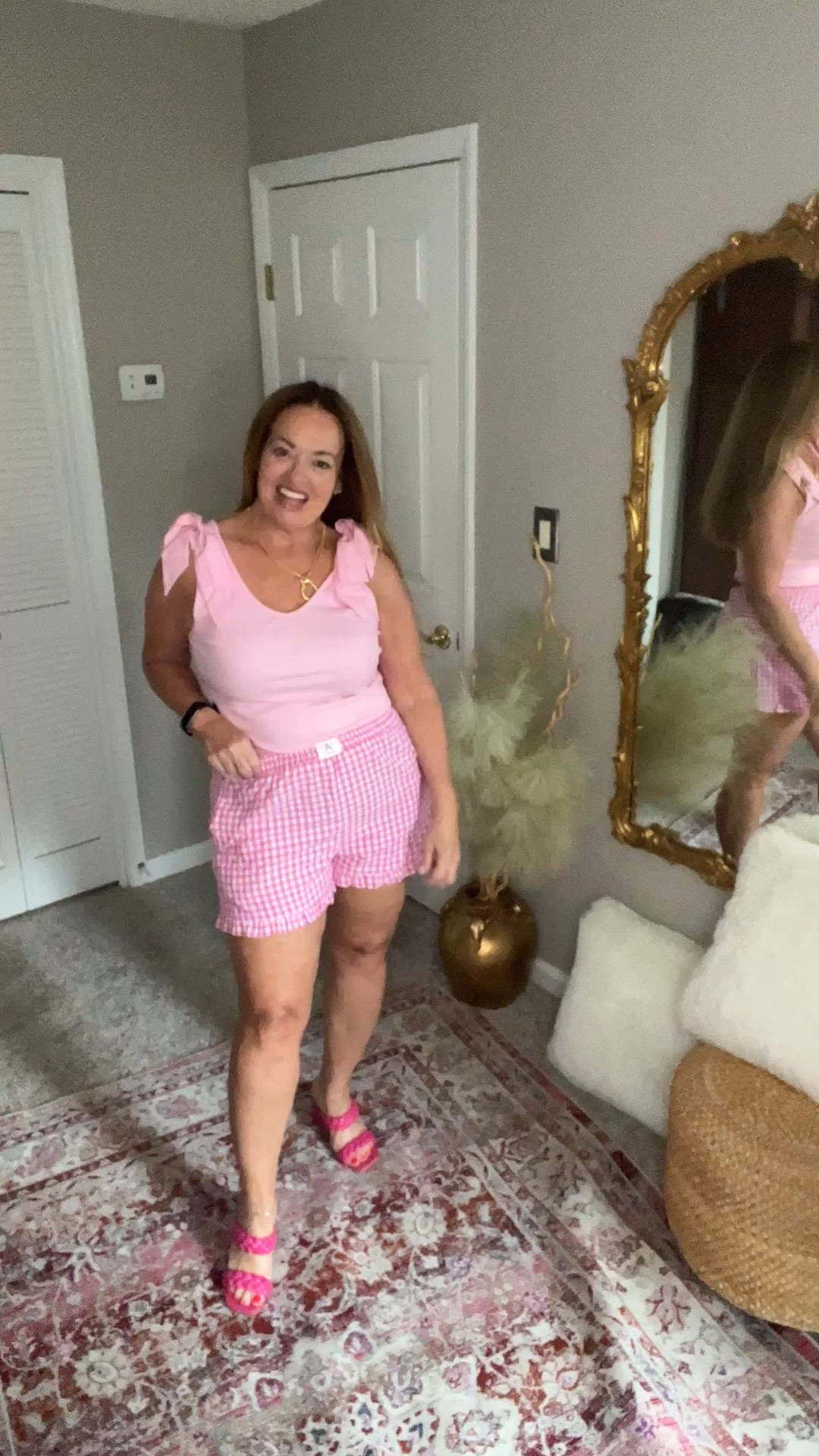 Pretty ruffled pink gingham shorts.

#LTKgrwm #LTKootd #LTKmomlife