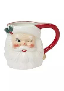 Stoneware Santa Coffee Mug | Belk